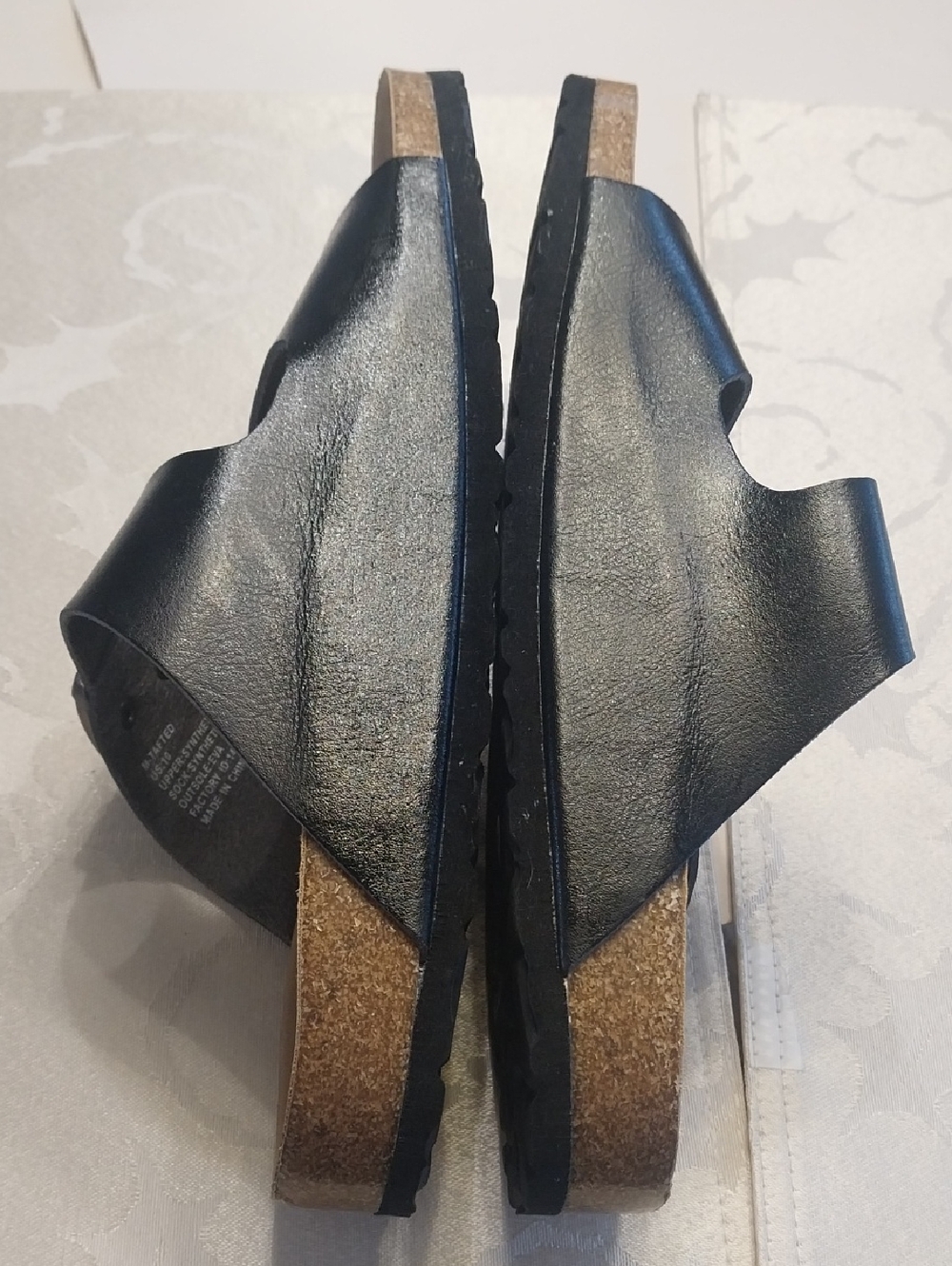 Madden Girl NWOT Brando Slide-on Sandals Size 10 Black Birken-Style Double Strap - Picture 4 of 10